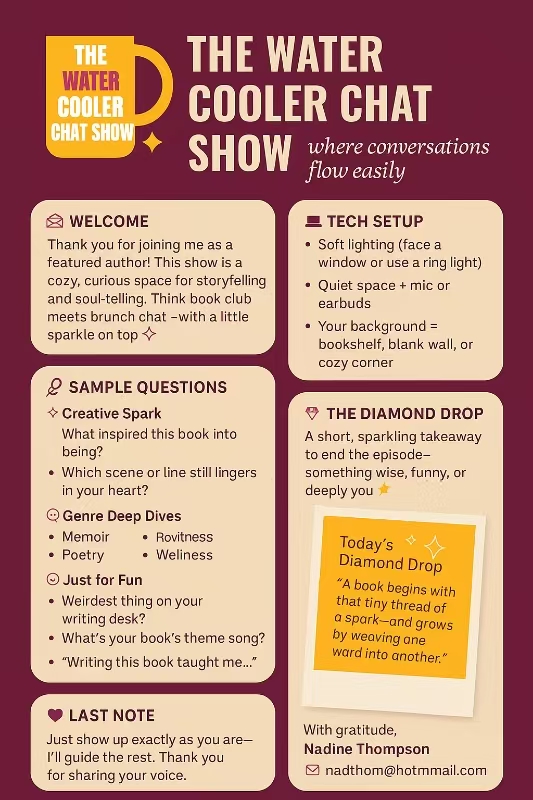 Watercooler Chat Show flyer